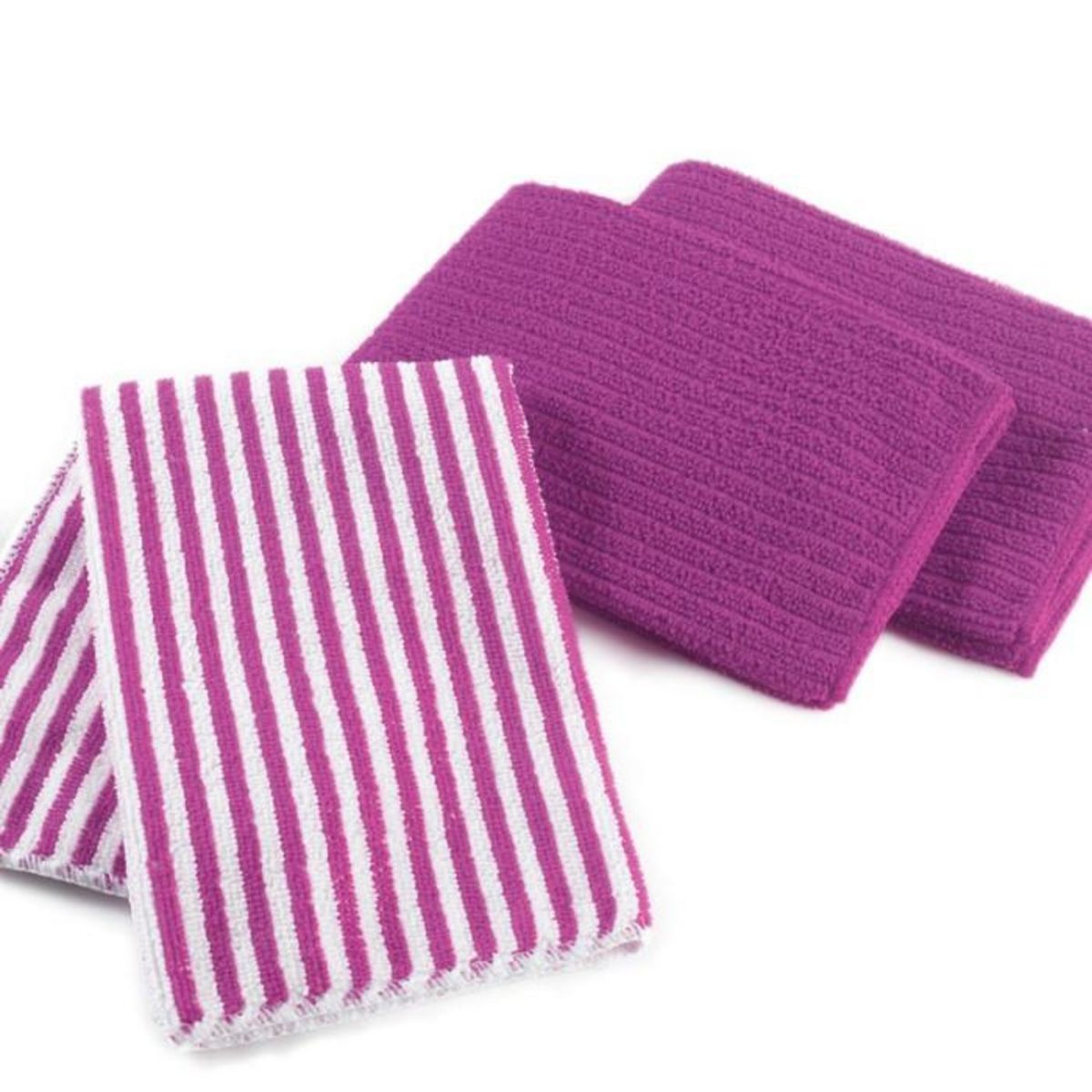 Paris Prix Lot de 3 Torchons Microfibre  Cuistot  40cm Prune