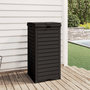 Voir la diapositive 3 : VIDAXL Poubelle d'exterieur noir 41x41x86 cm polypropylene