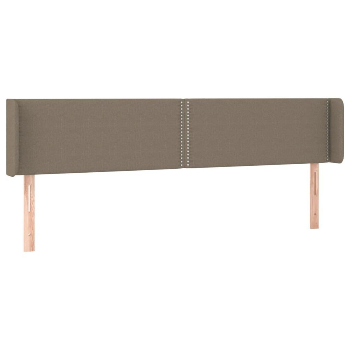 VIDAXL Tete de lit avec oreilles Taupe 163x16x78/88 cm Tissu