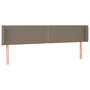 Voir la diapositive 2 : VIDAXL Tete de lit avec oreilles Taupe 163x16x78/88 cm Tissu
