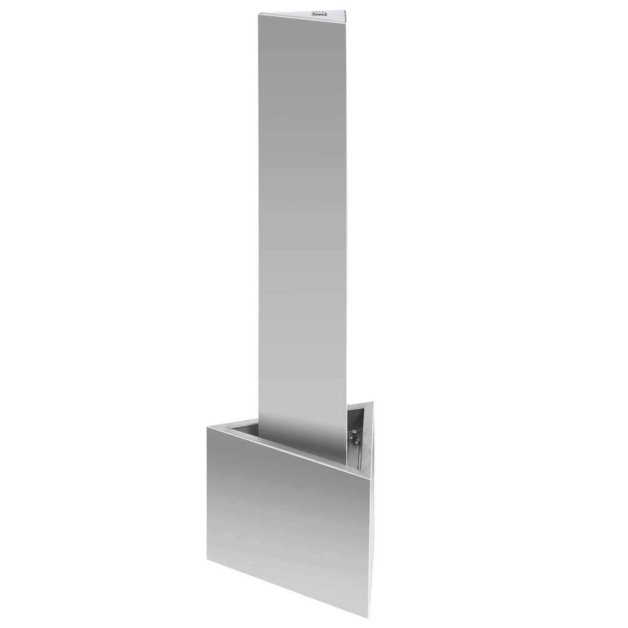 Voir la diapositive 3 : VIDAXL Fontaine de jardin Argente 37,7x32,6x110 cm Acier inoxydable