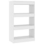 Voir la diapositive 2 : VIDAXL Bibliotheque/separateur de piece blanc bois d'ingenierie