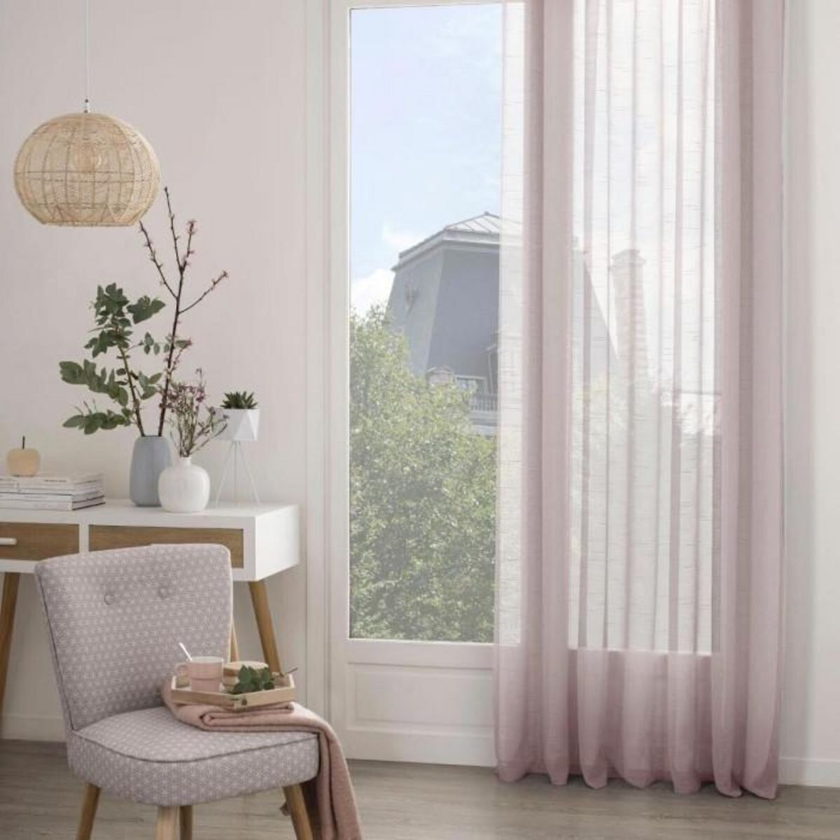 ATMOSPHERA Rideau Voilage  Sam  140x240cm Rose