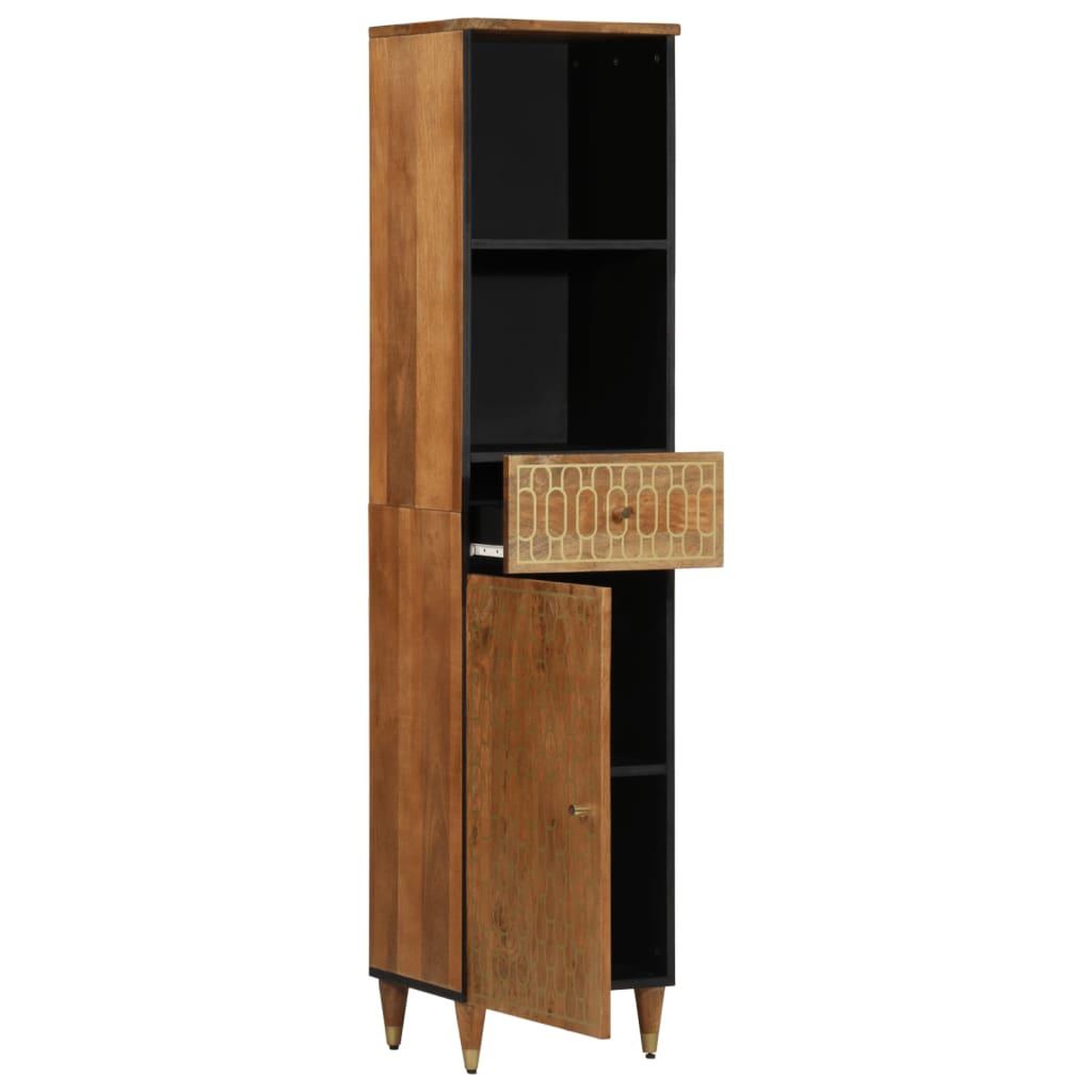Voir la diapositive 3 : VIDAXL Armoire de salle de bain 38x33x160 cm bois massif de manguier