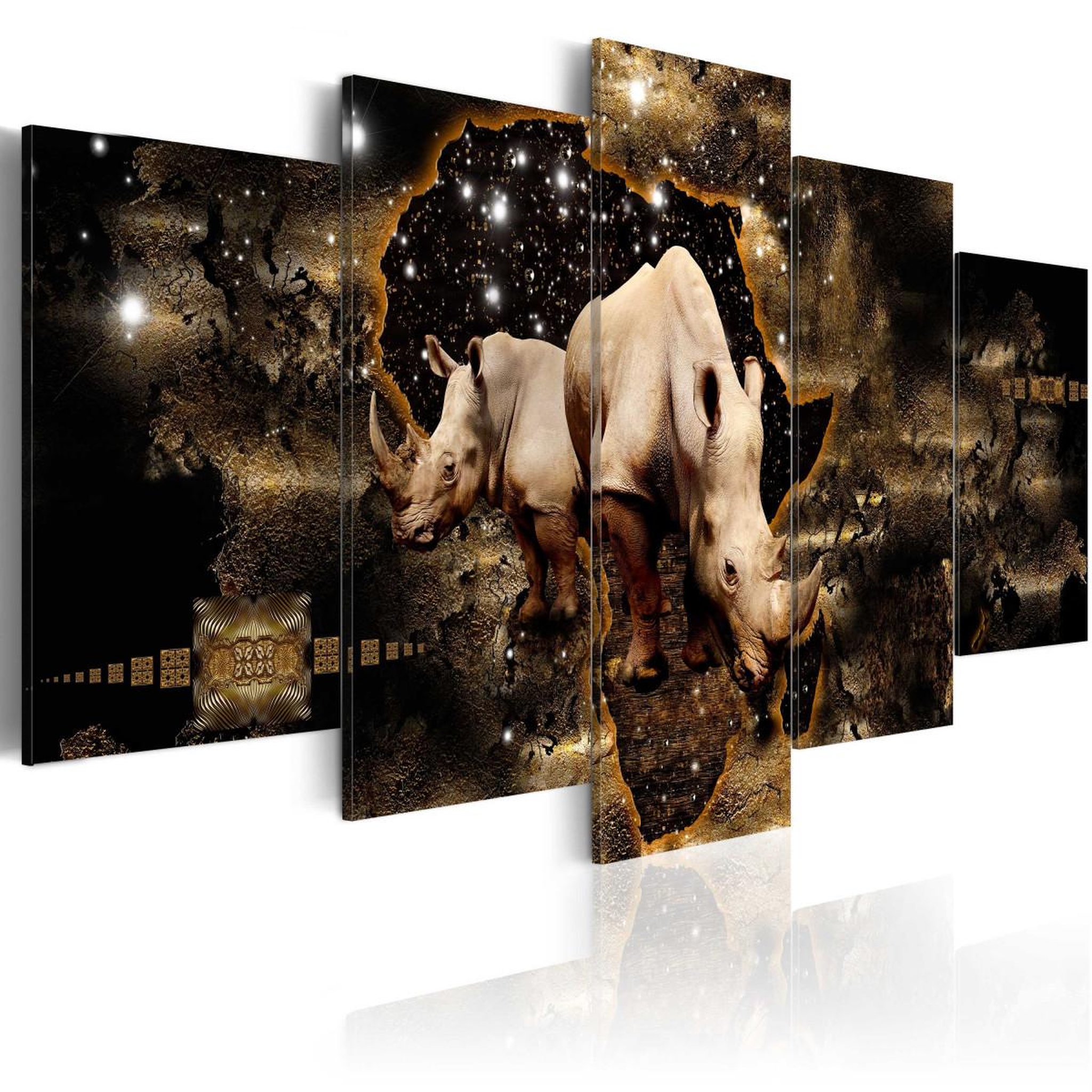 Voir la diapositive 1 : Paris Prix Tableau imprimé  golden rhino