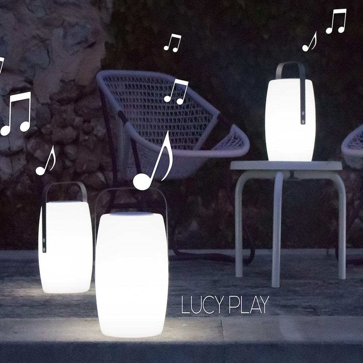 Lumisky Lampe LED enceinte bluetooth sans fil LED + téléco