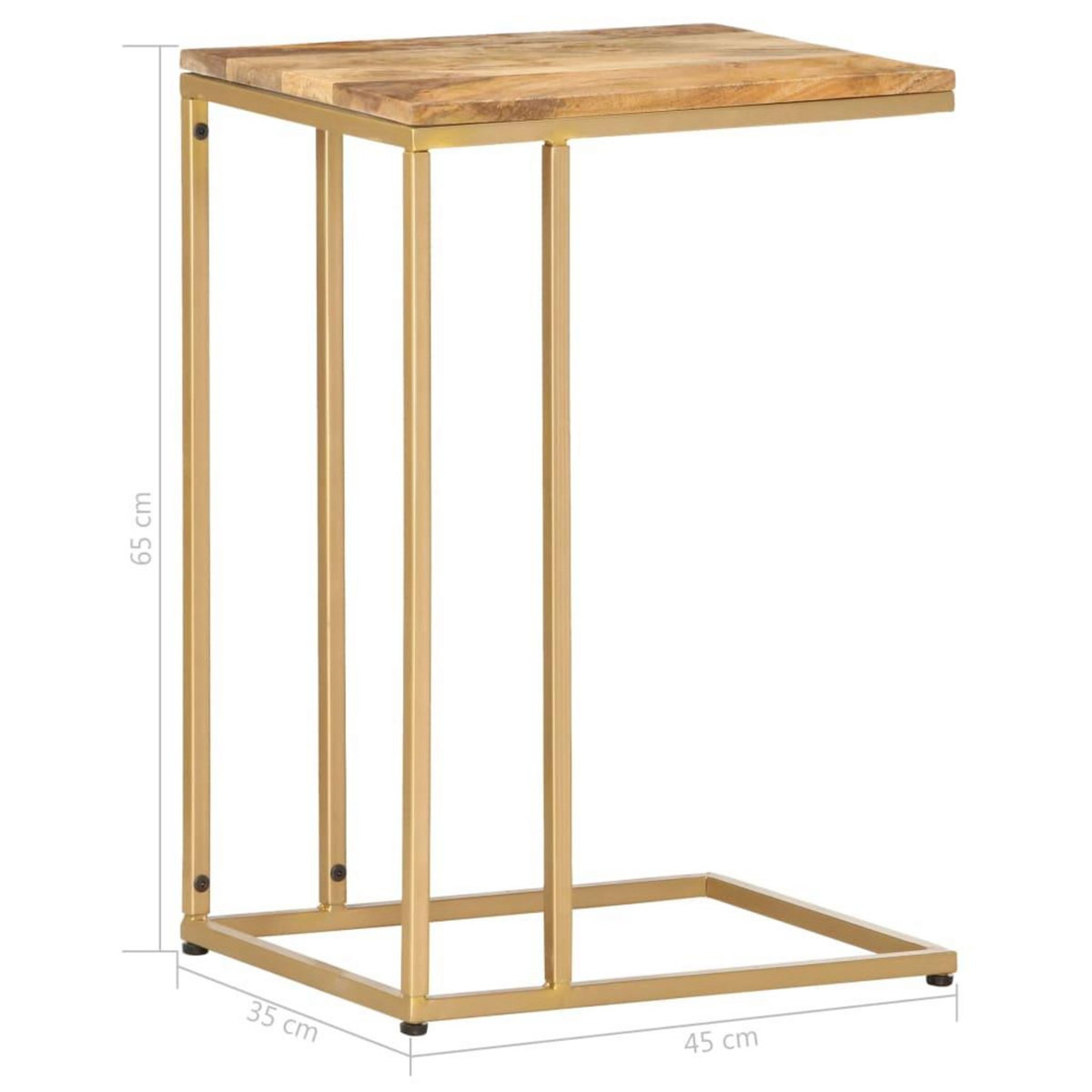 VIDAXL Table d'appoint 35x45x65 cm bois de manguier massif
