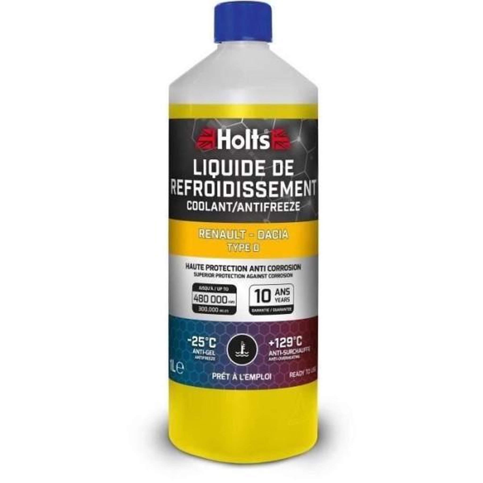 HOLTS Liquide de Refroidissement - HOLTS - HAFR0003B - Dédié Renault-Dacia Type D 1L