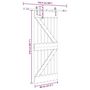 Voir la diapositive 6 : VIDAXL Porte coulissante et kit de quincaillerie 80x210 cm pin massif