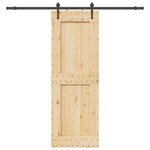 VIDAXL Porte coulissante et kit de quincaillerie 80x210 cm pin massif