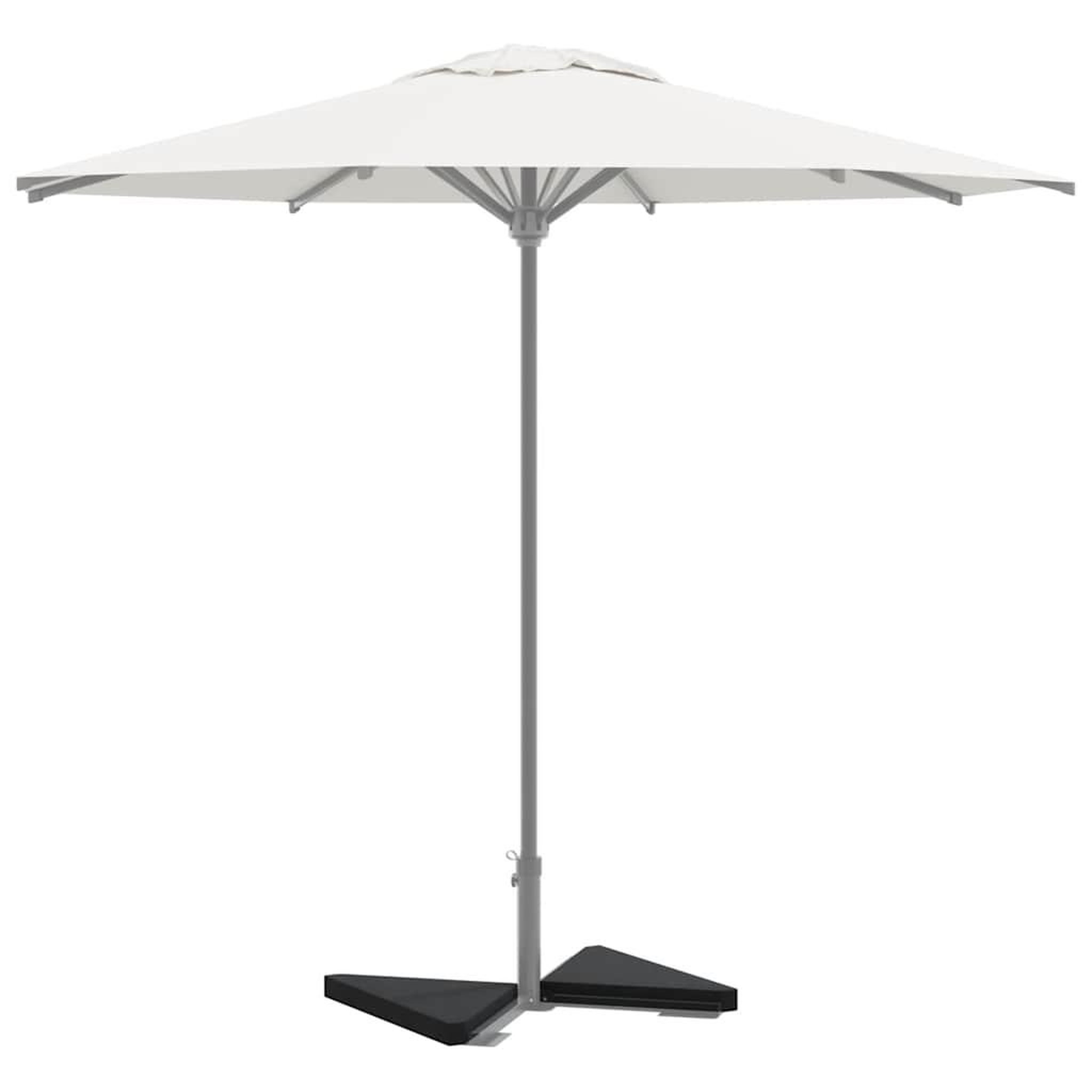 VIDAXL Plaques de poids de parasol 2 pcs triangulaire granit noir 14kg
