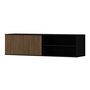 Voir la diapositive 5 : BEST MOBILIER Savanna - meuble tv suspendu - effet bois et noir - 150 cm