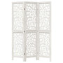 Voir la diapositive 4 : VIDAXL Cloison de separation 3 panneaux blanc bois de paulownia massif