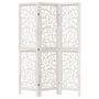 Voir la diapositive 4 : VIDAXL Cloison de separation 3 panneaux blanc bois de paulownia massif