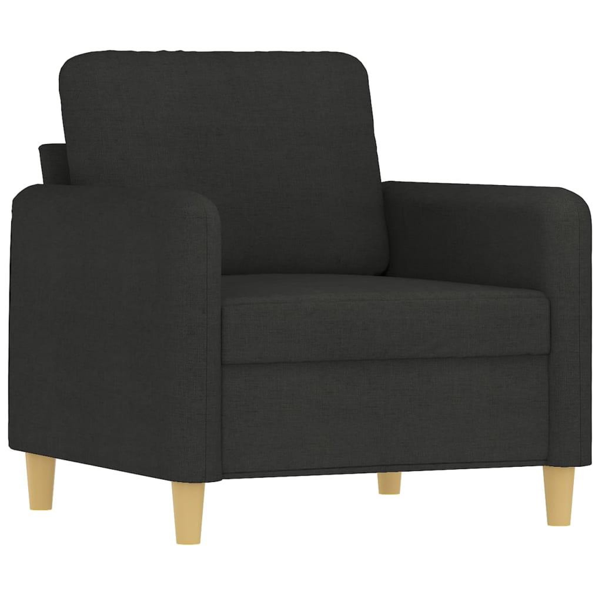 Voir la diapositive 3 : VIDAXL Ensemble de canapes 3 pcs avec coussins noir tissu