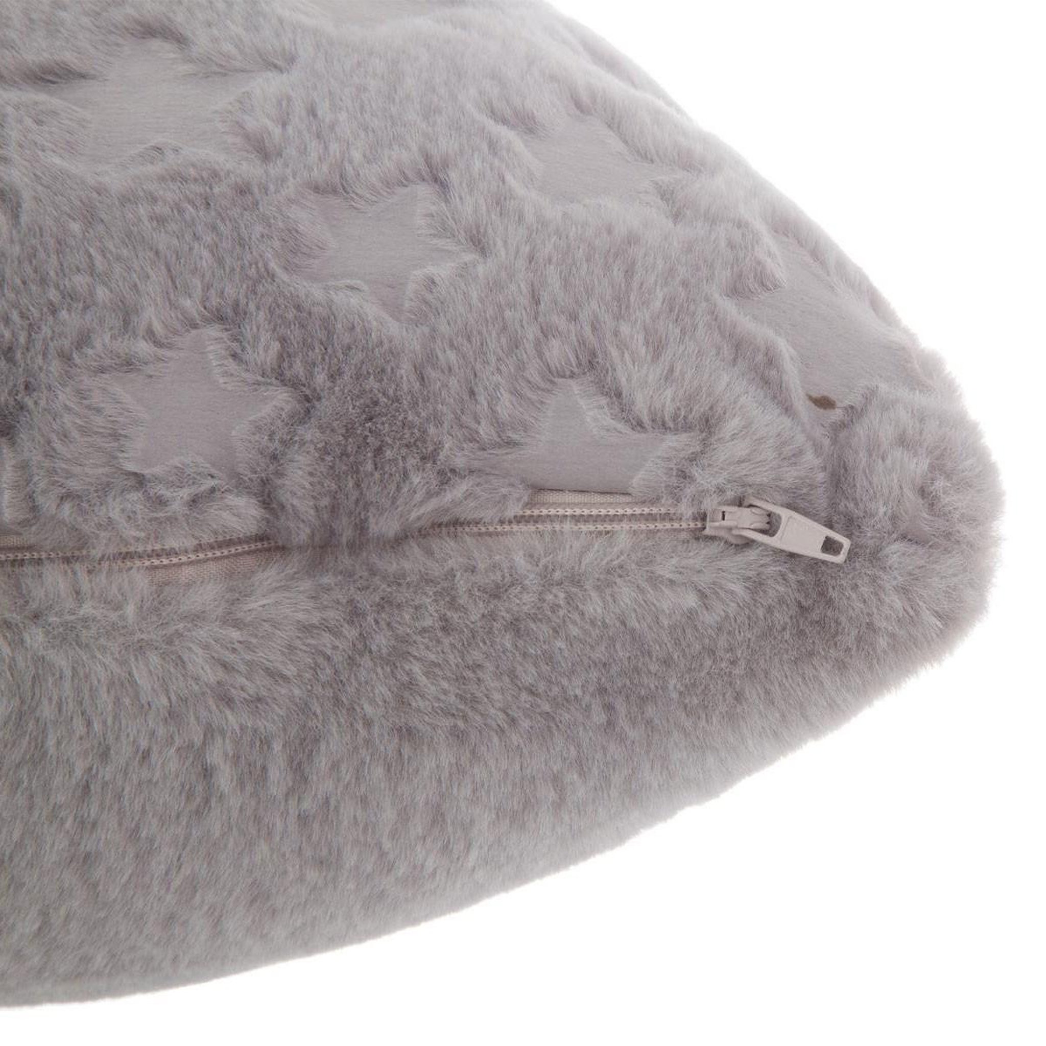 Voir la diapositive 4 : Atmosphera Kids Coussin imitation fourrure  astro  40x40cm gris
