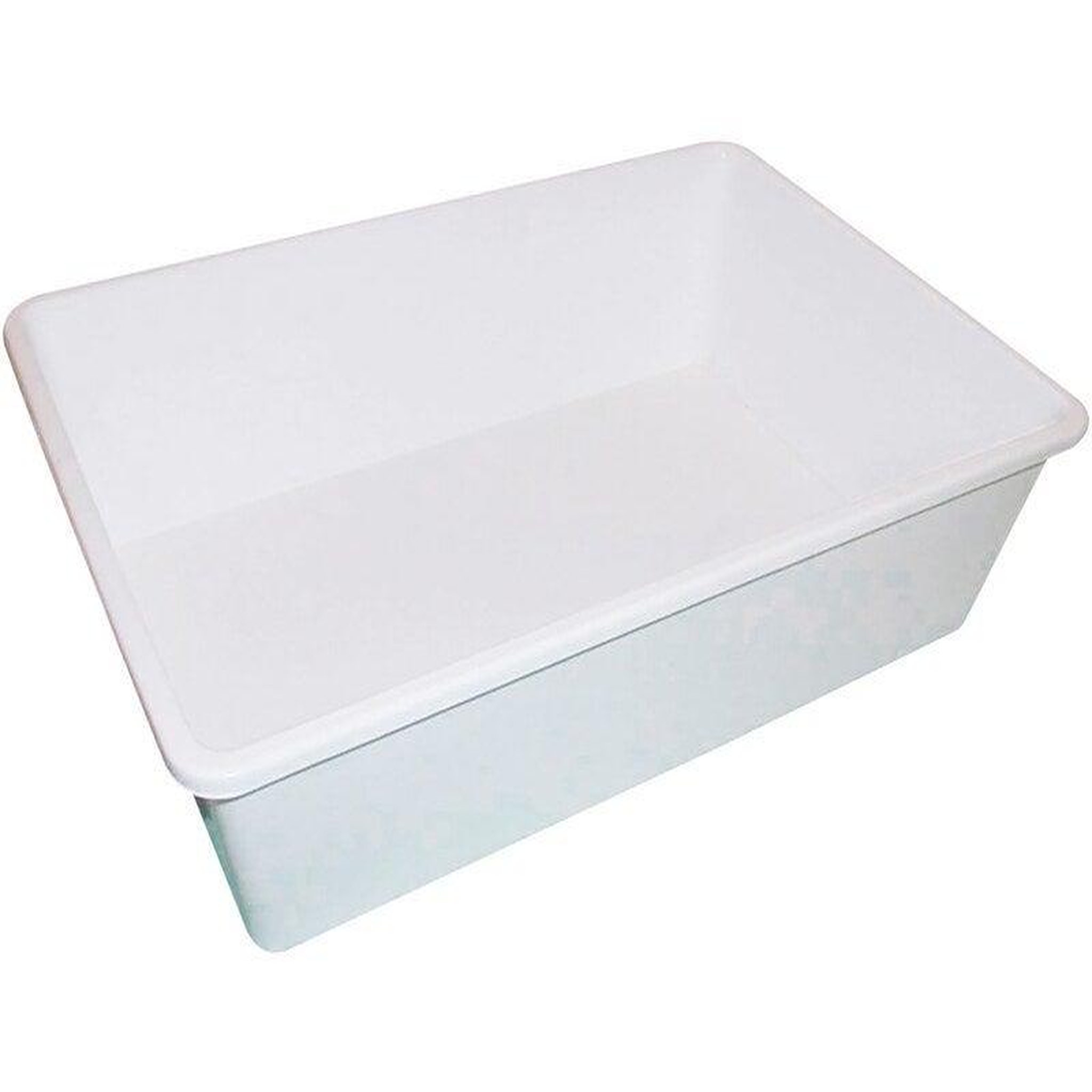 CENTRALE BRICO Bac alimentaire 20L polypropylène blanc 50 x 33,5 x H. 12 cm