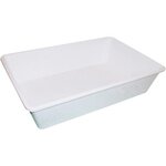 CENTRALE BRICO Bac alimentaire 20L polypropylène blanc 50 x 33,5 x H. 12 cm