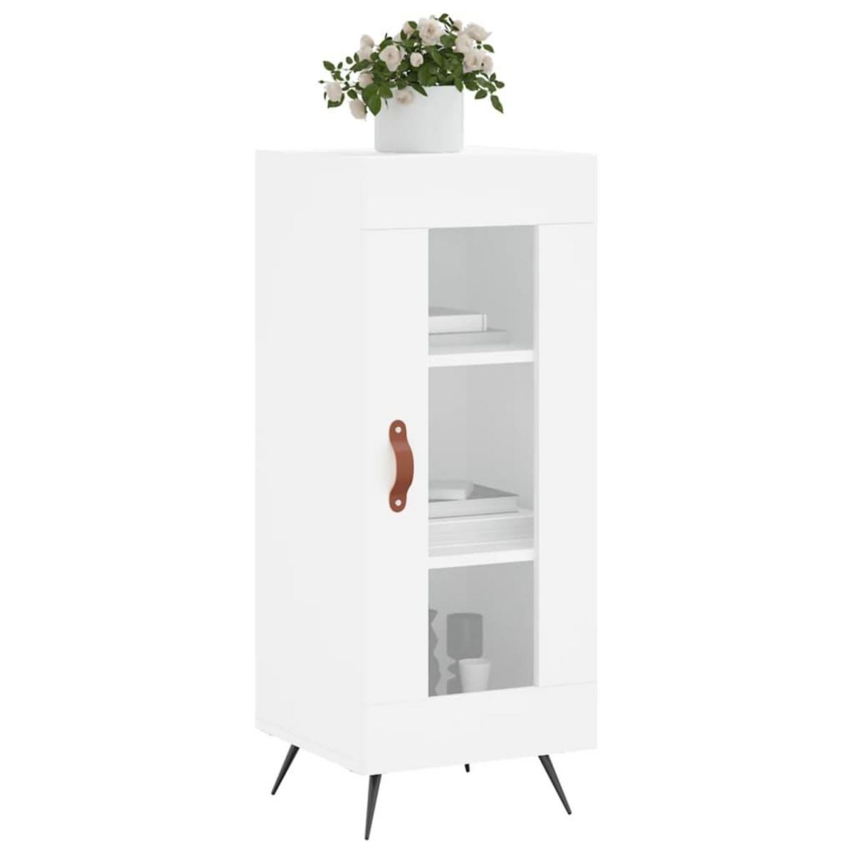 VIDAXL Buffet Blanc brillant 34,5x34x90 cm Bois d'ingenierie
