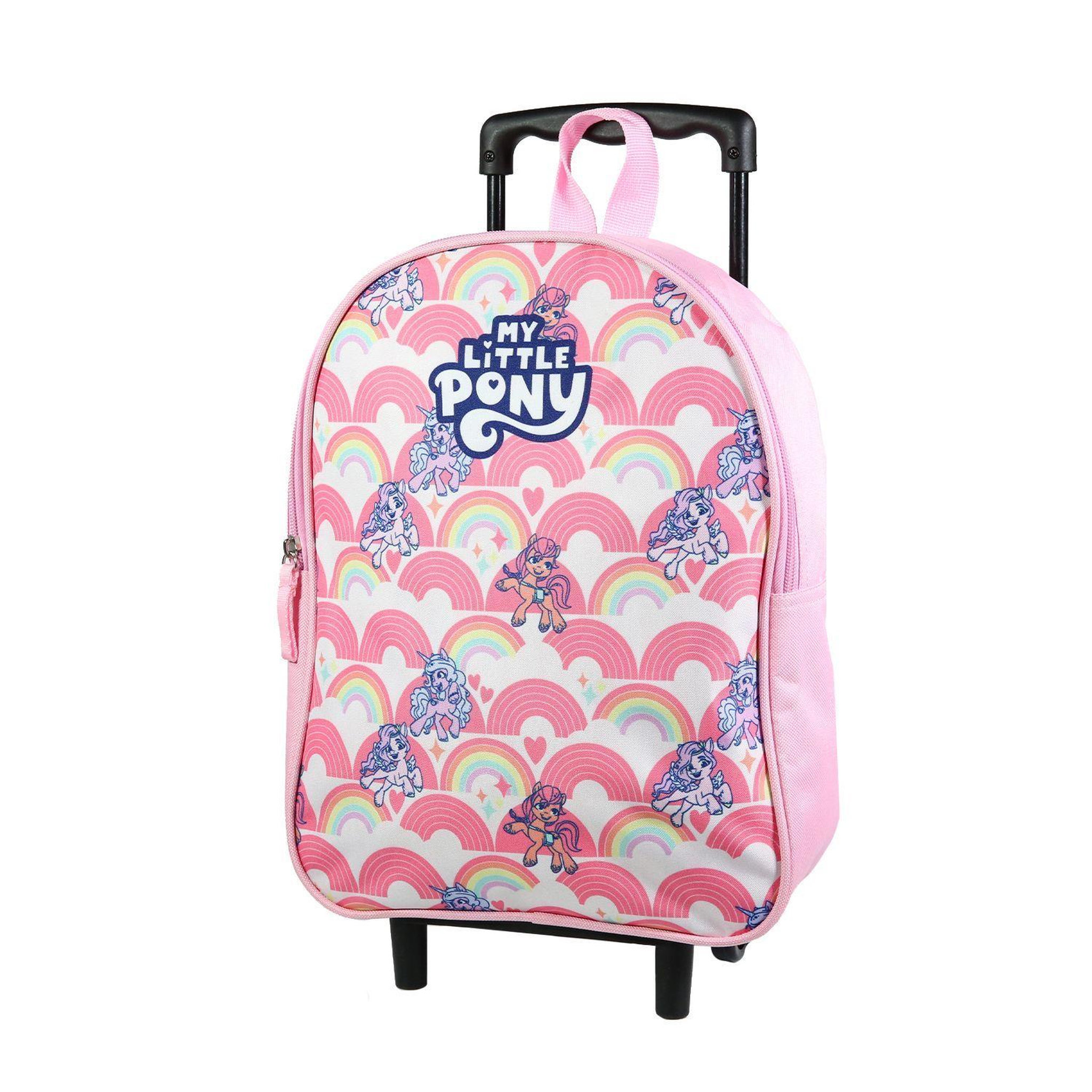 Voir la diapositive 2 : Bagtrotter BAGTROTTER Sac à dos à roulettes 31 cm maternelle My Little Pony Rose