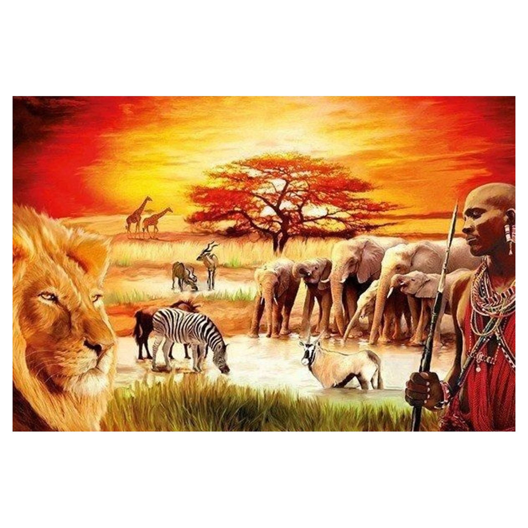 Voir la diapositive 2 : RAVENSBURGER Puzzle 3000 pièces La fierté du Masaï