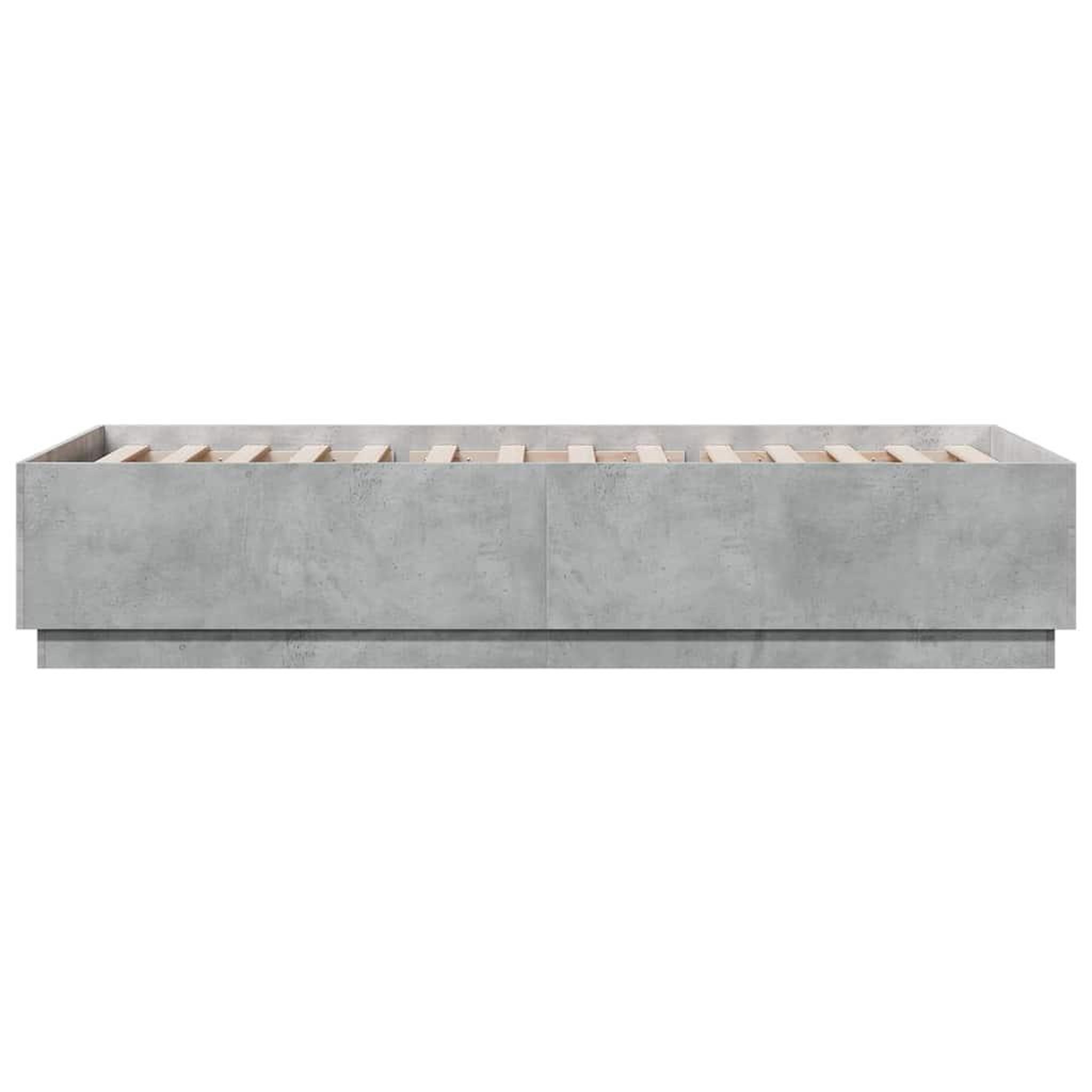 Voir la diapositive 5 : VIDAXL Cadre de lit sans matelas gris beton 100x200 cm