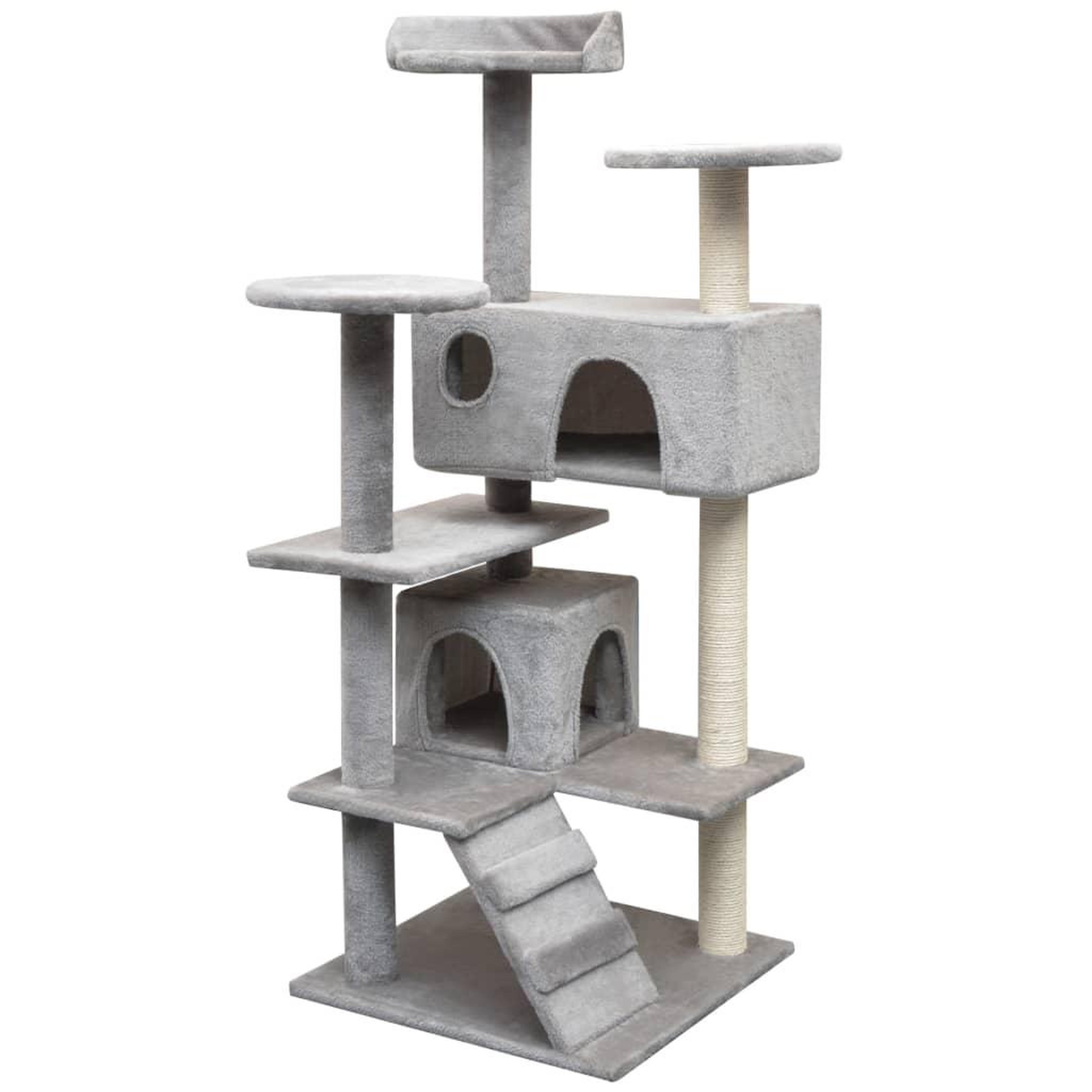 Voir la diapositive 1 : VIDAXL Arbre a chat avec griffoirs en sisal 125 cm Gris