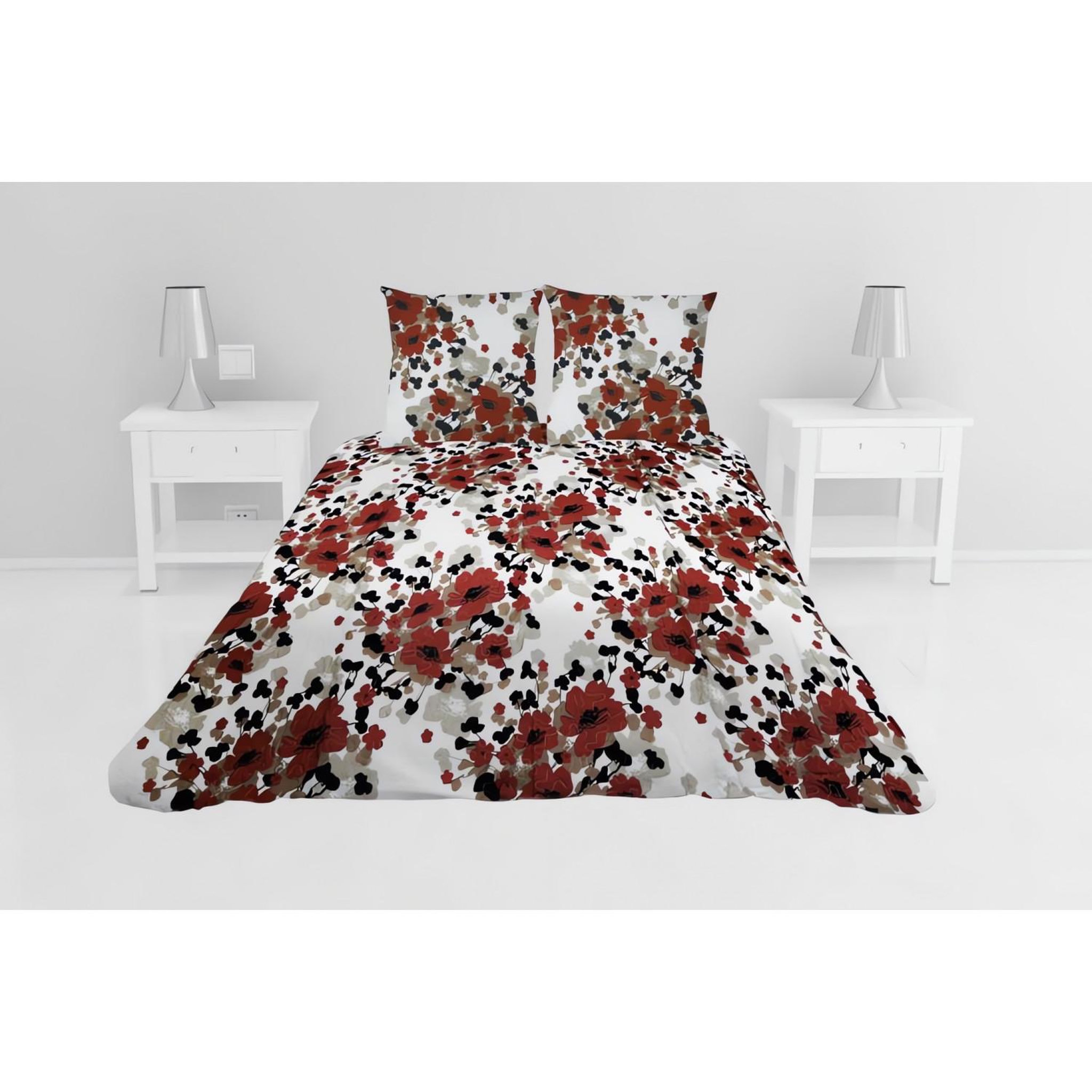 SOLEIL D'OCRE Couvre-lit boutis matelassé 260x240 cm CECILE avec 2 taies d'oreiller
