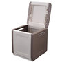 Voir la diapositive 4 : INTEC Coffre de rangement 130L Beige/Taupe 54 x 53 x H57cm Poignées de transport polypropylène INTEC