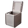 Voir la diapositive 4 : INTEC Coffre de rangement 130L Beige/Taupe 54 x 53 x H57cm Poignées de transport polypropylène INTEC