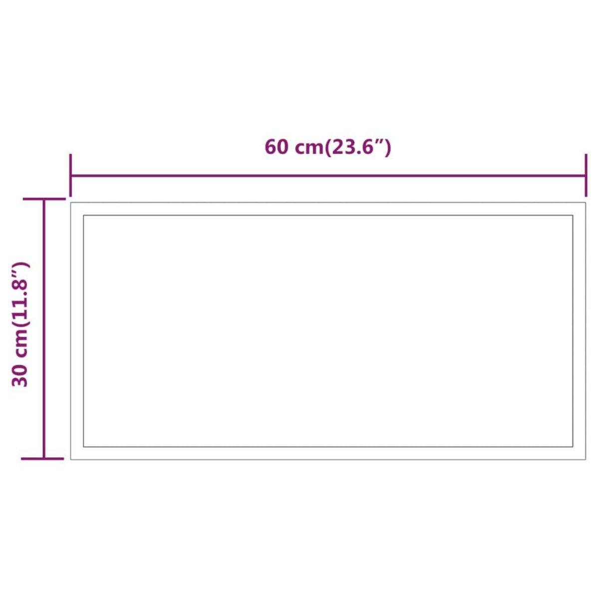 VIDAXL Miroir de salle de bain a LED 30x60 cm