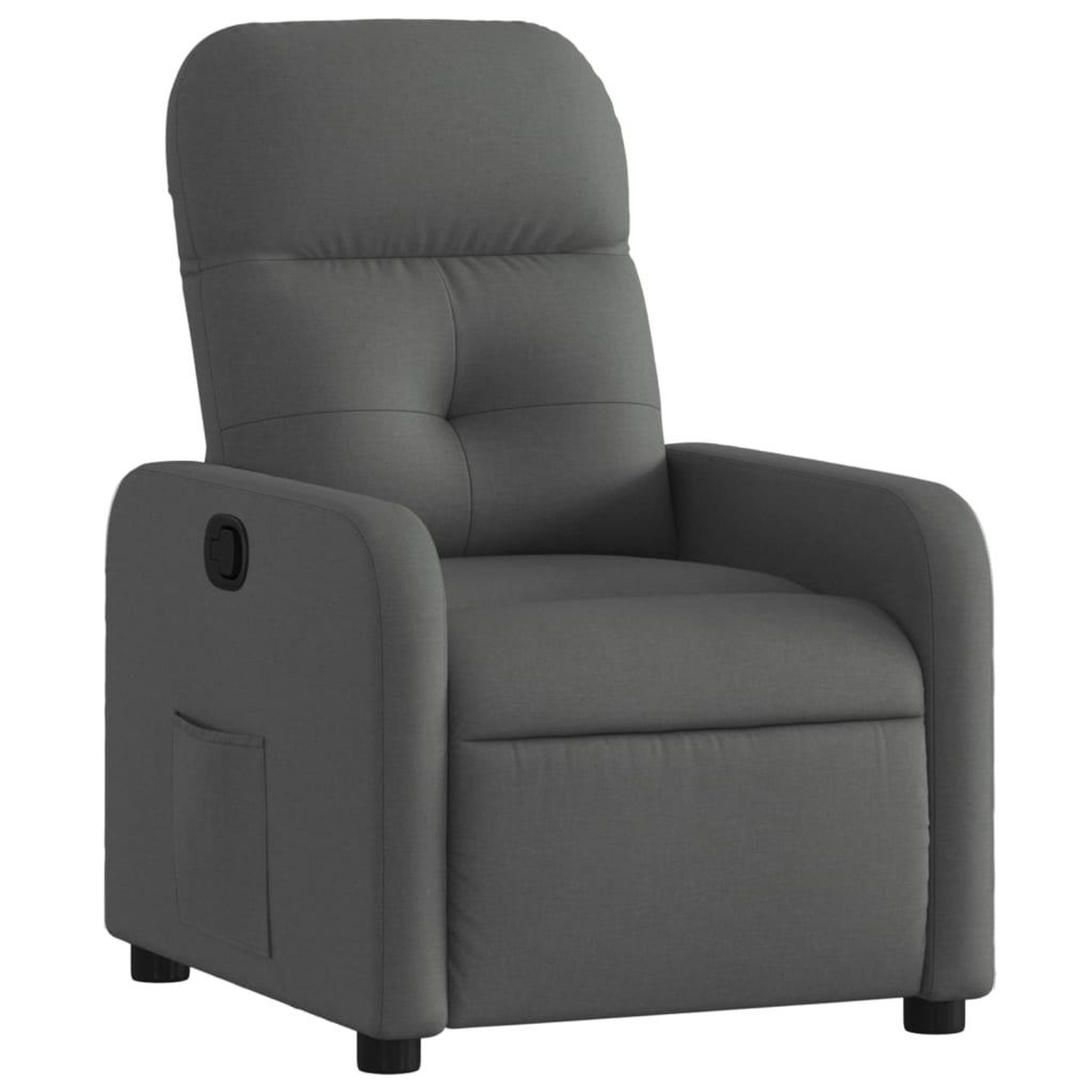 Voir la diapositive 2 : VIDAXL Fauteuil inclinable Gris fonce Tissu