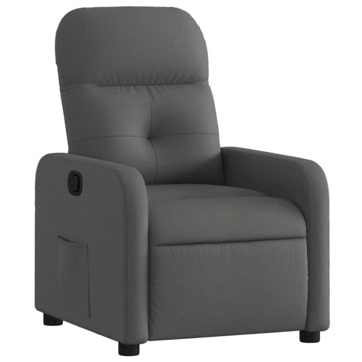 VIDAXL Fauteuil inclinable Gris fonce Tissu