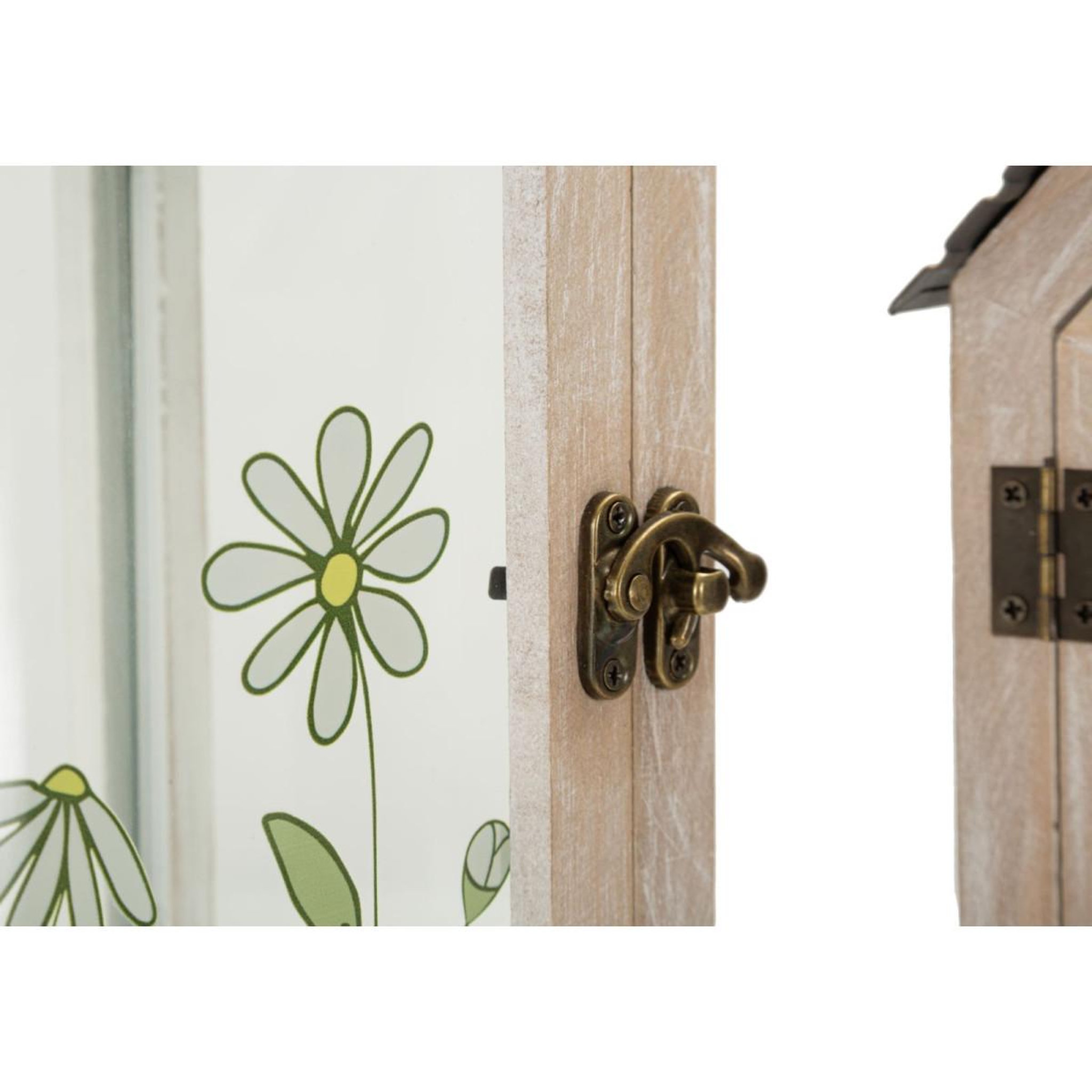 Voir la diapositive 6 : Paris Prix Lot de 2 Lanternes en Bois  Home Flower  36cm Naturel