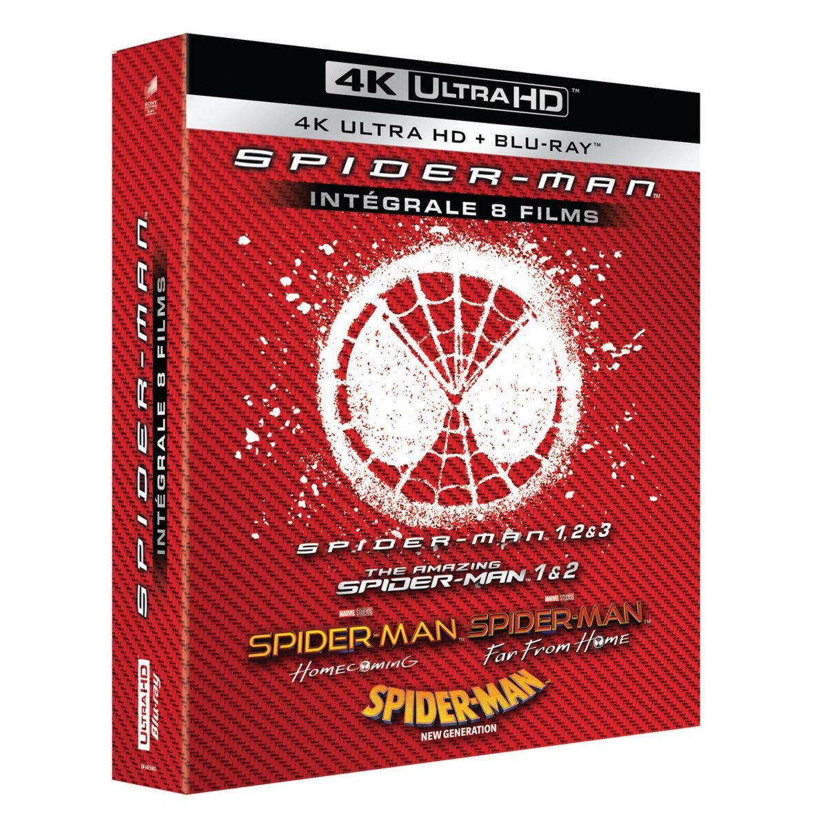 Coffret Spider-Man Intégrale 8 Films Blu-Ray 4K pas cher 