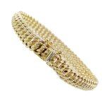 L'ATELIER D'AZUR Bracelet Or 18 Carats 750/000 Jaune Maille Américaine - Femme 19cm