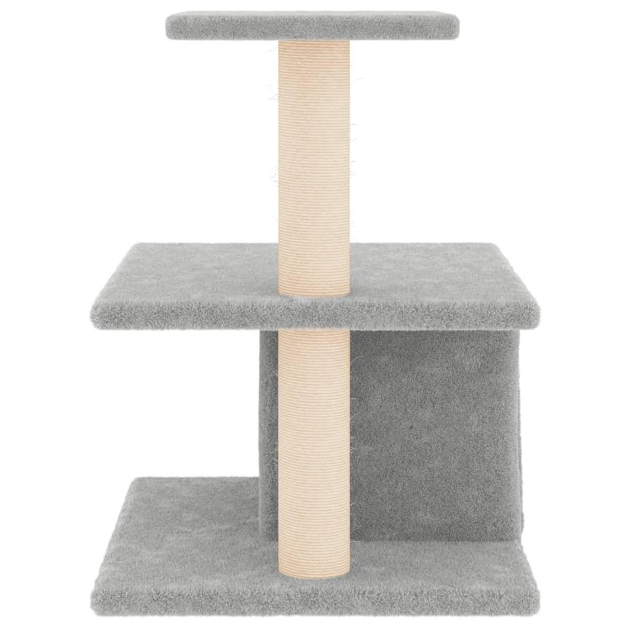 Voir la diapositive 4 : VIDAXL Arbre a chat avec griffoirs en sisal gris clair 48 cm