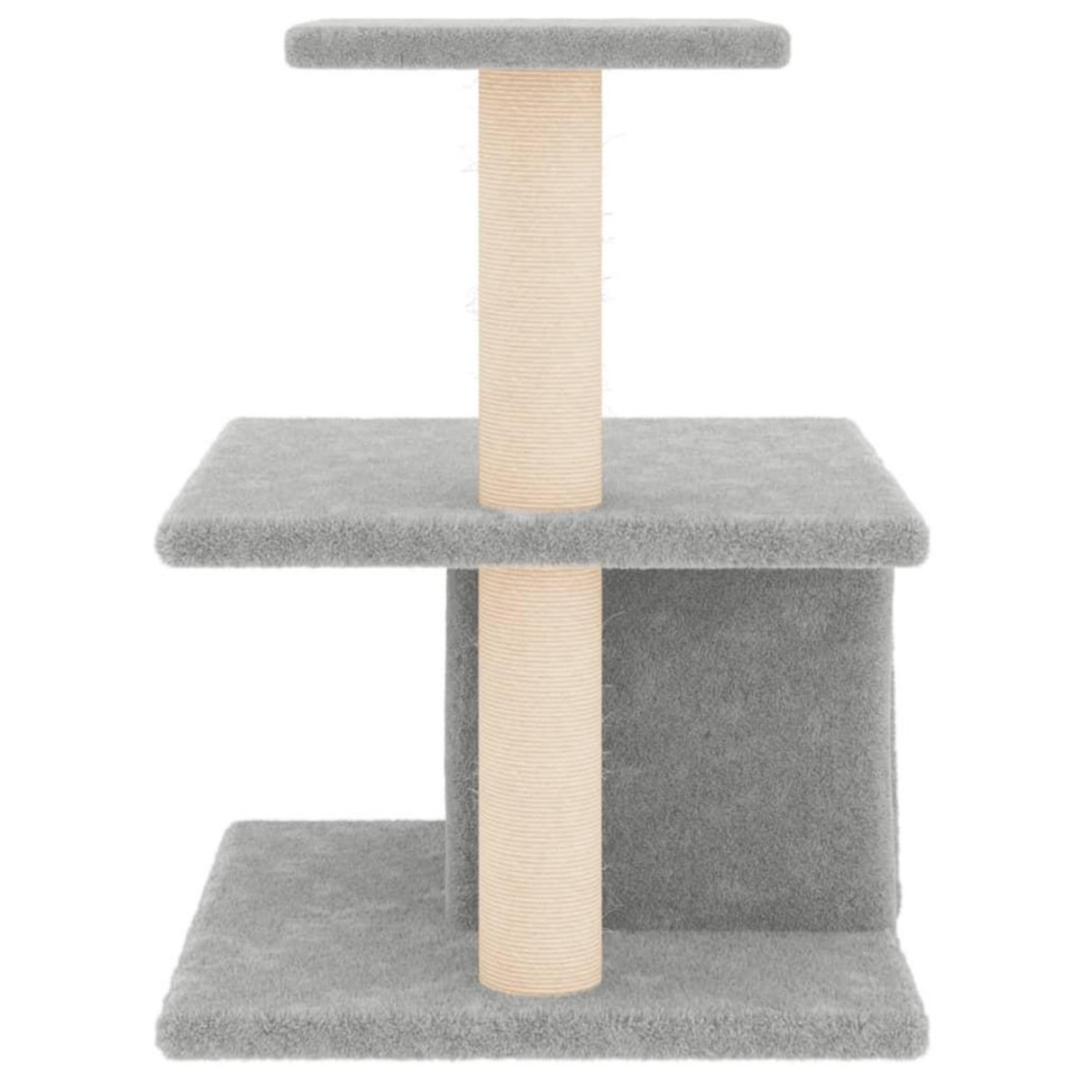 VIDAXL Arbre a chat avec griffoirs en sisal gris clair 48 cm
