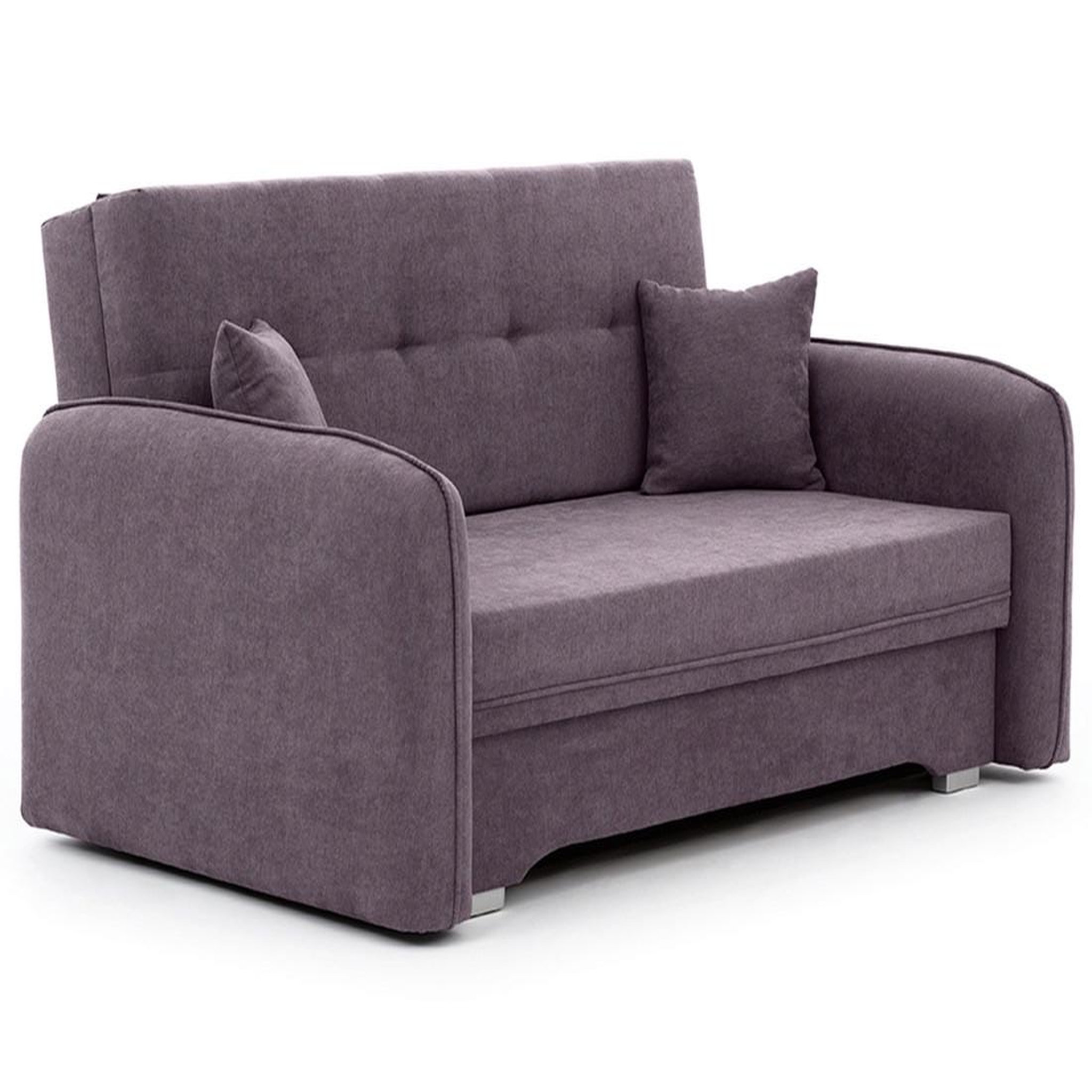 Voir la diapositive 1 : BEST MOBILIER Michelle - canapé droit 3 places convertible avec coffre en velours