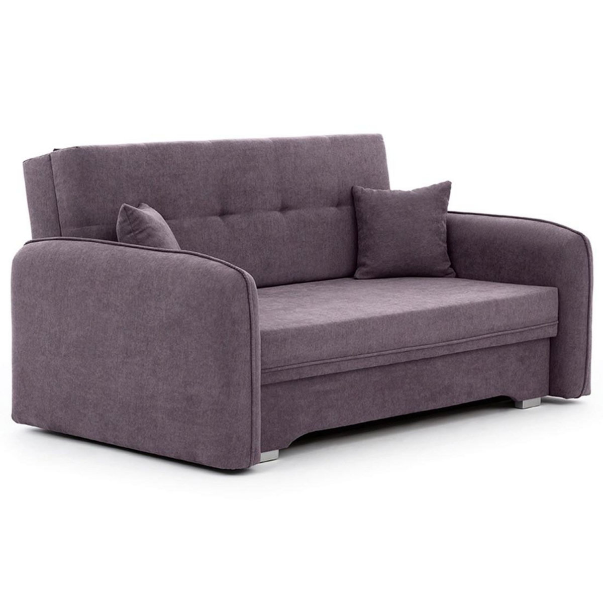 BEST MOBILIER Michelle - canapé droit 3 places convertible avec coffre en velours