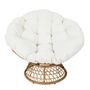 Voir la diapositive 3 : The Home Deco Factory Fauteuil extérieur Cancun coussin blanc