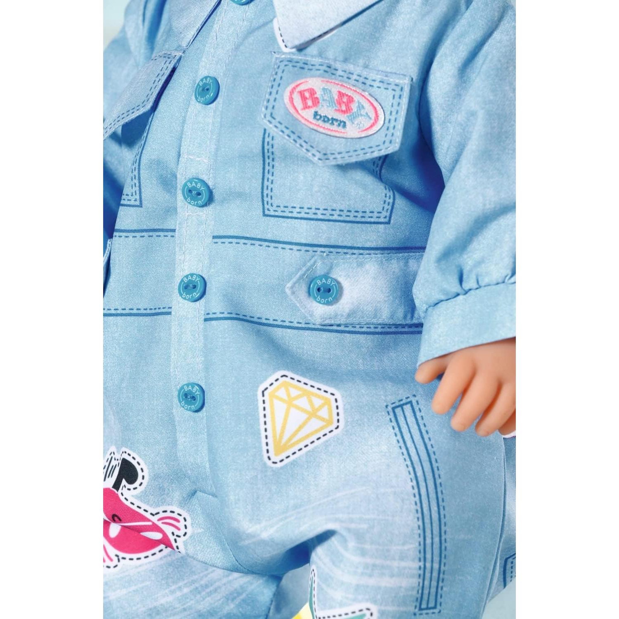 Voir la diapositive 4 : Zapf Creation Baby born Deluxe Combinaison en jean pour poupée 43cm