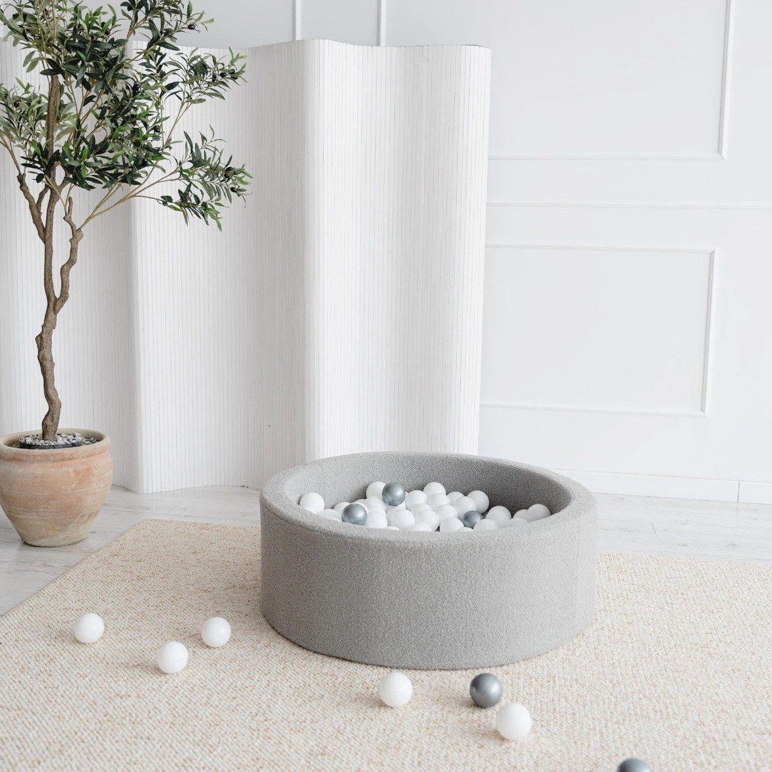 Piscine À Balles Monio For Kids 90 X 30 Cm 250 Balles Bouclette 100 % Polyester Recyclé - vue 2