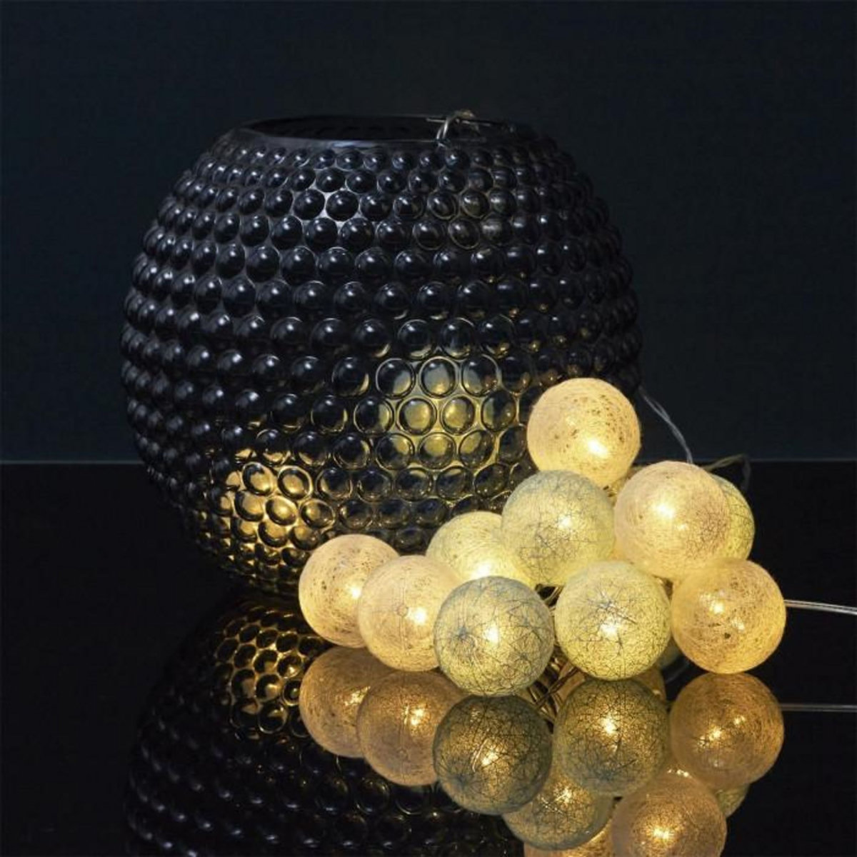 Paris Prix Guirlande Lumineuse Led  Boule  360cm Blanc & Bleu