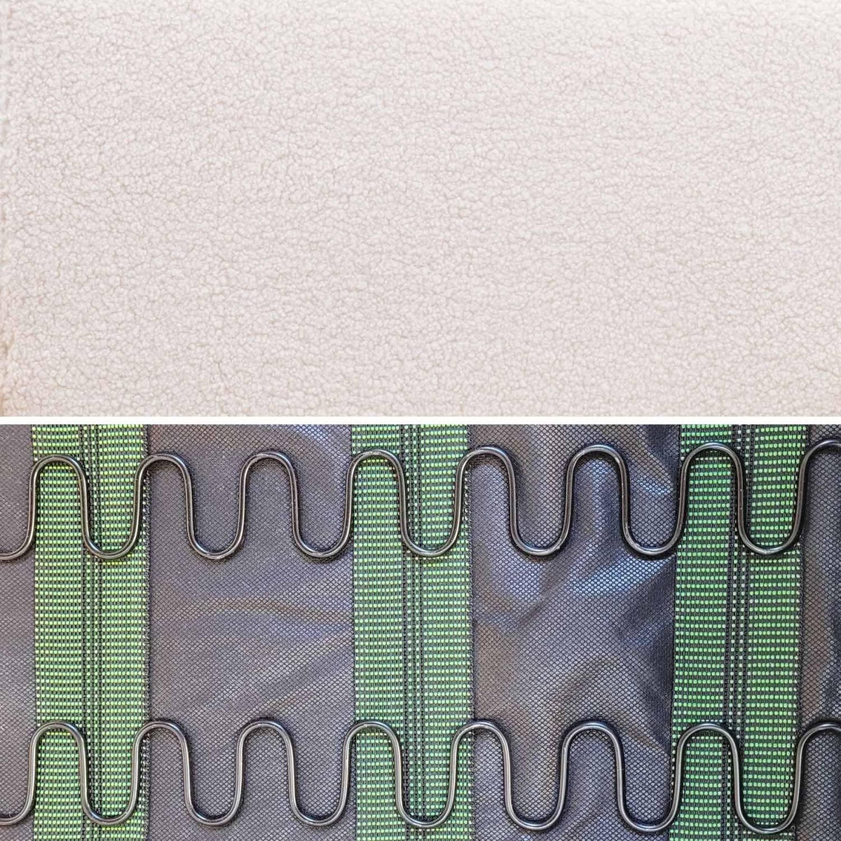 SWEEEK Banquette canapé en bois et tissu bouclette. Isak. L 114 x P 69.5 x H 73cm