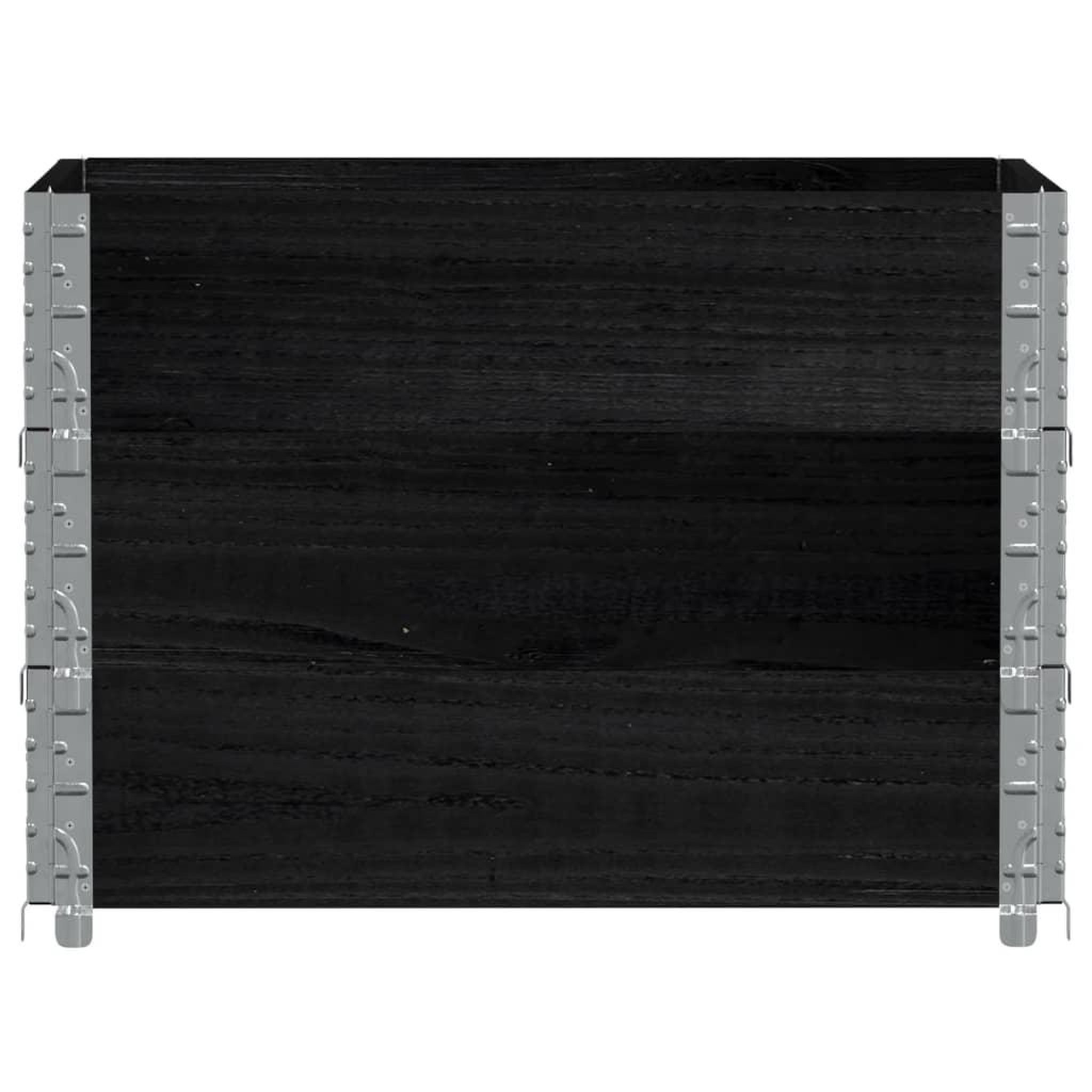 Voir la diapositive 3 : VIDAXL Jardiniere noir 80x60 cm bois massif de pin