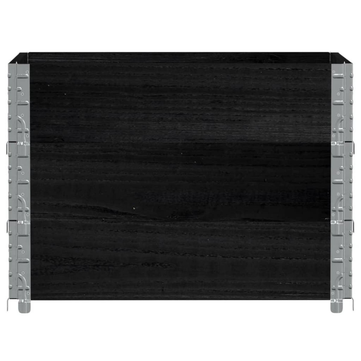 VIDAXL Jardiniere noir 80x60 cm bois massif de pin