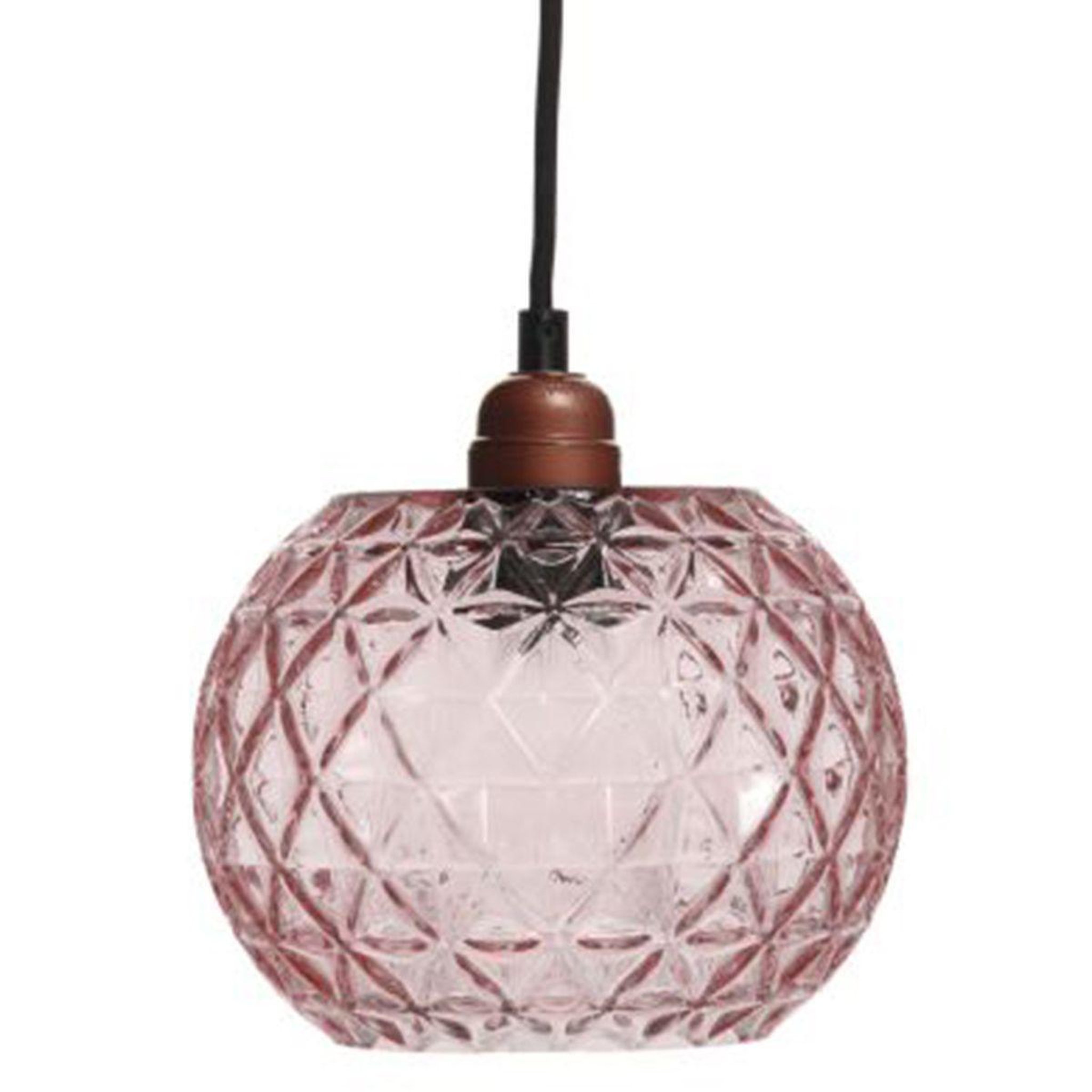 Paris Prix Lampe Suspension en Verre  Corvus  18cm Rose
