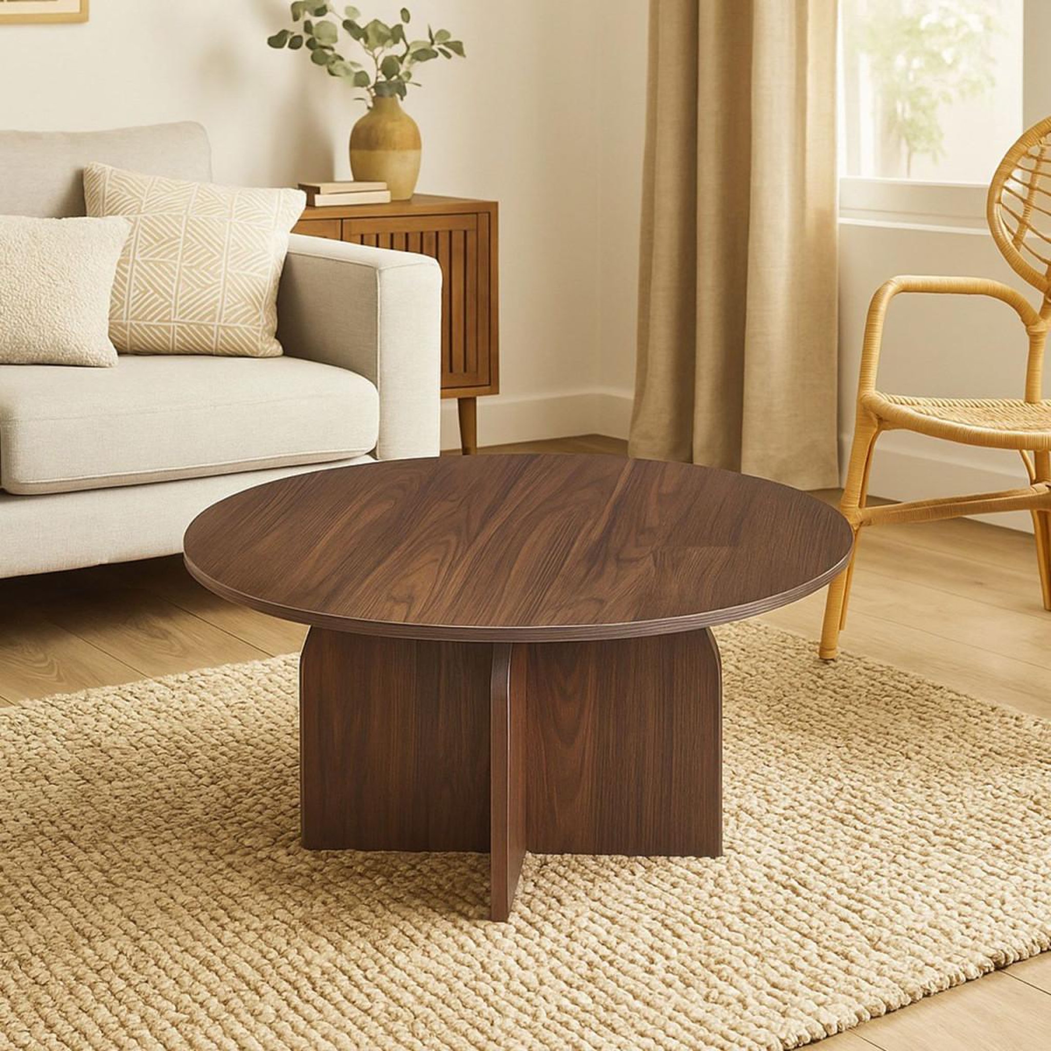 Voir la diapositive 4 : Paris Prix Table basse ronde  mindy  80cm marron