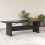 Voir la diapositive 1 : VIDAXL Table de jardin dessus en verre noir 240x90x75cm resine tressee